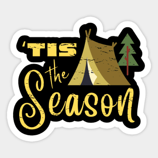 Funny 'Tis The Season | Vintage Look | Campers Gift Sticker